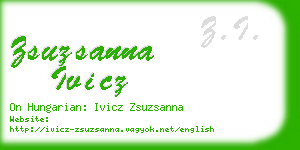 zsuzsanna ivicz business card